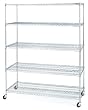 Seville Classics SHE24605 24-Inch by 60-Inch by 72-Inch Shelving System with Wheels, Chrome