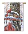 Winter Sled Silk Reflections Regular Size Flag