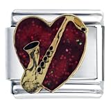 Buy Heart Saxophone Italian Charm