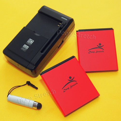 New High Capacity 2x 2400mAh Rechargeable Battery Photo