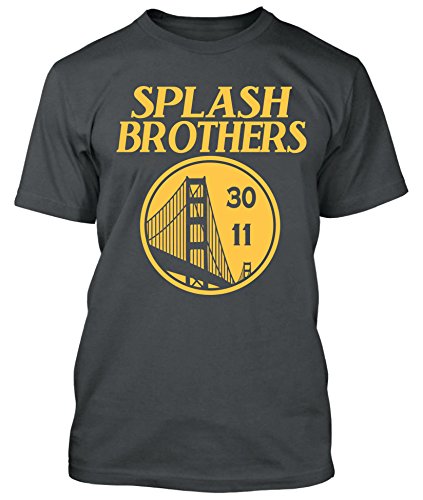 Splash Brothers Shirt Golden State Stephen Curry Klay Thompson Warriors Basketball Bros (Charcoal Gray, L)