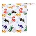 Damero Cute Travel Baby Wet and Dry Cloth Diaper Organizer Bag (Medium, Cute Dinosaurs)