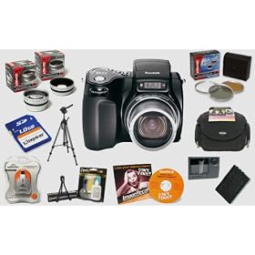 Kodak EasyShare Z7590 5.0MP Zoom Digital Camera + Opteka Lenses + 1gb Kit