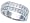 1.25 cts Princess Diamonds Band in 18k White Gold Size 4 LIFETIME WARRANTEE