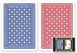Da Vinci Neve, Italian 100% Plastic Playing Cards, 2-Deck Bridge Size Set by Modiano, Jumbo Index