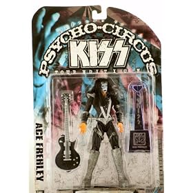 KISS - 1998 - McFarlane Toys - KISS Psycho Circus Tour Edition - Ace Frehley : Space Ace - Ultra Action Figure - w/ Guitar & Guitar Stand - 7 Inch - RARE - Out of Production - Limited Edition - Collectible