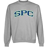 NCAA Saint Peter's Peacocks Arch Applique Crew Neck Fleece Sweatshirt - Ash