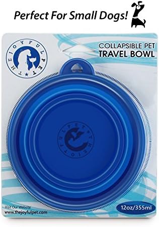 Collapsible Travel Pet Water Bowl Blue