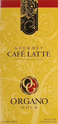 Organo Gold Gourmet Latte 14.8oz (1 Box of 20 Sachets)