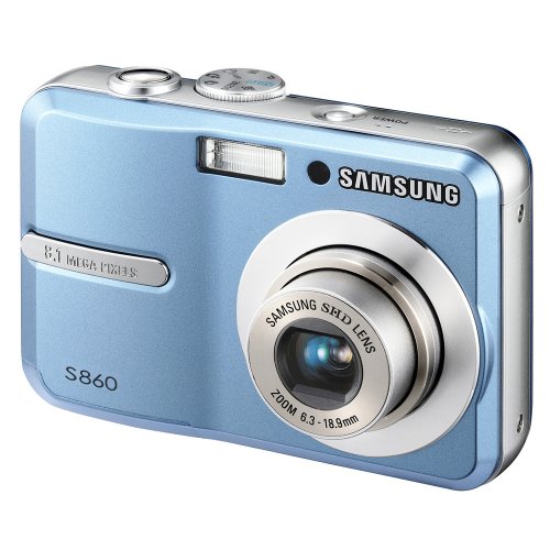 Samsung S860 8.1MP Digital Camera with 3x Optical Zoom (Blue)