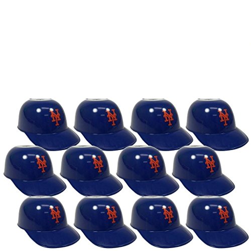 MLB Mini Batting Helmet Ice Cream Sundae/ Snack Bowls-12 Pack (NY Mets)