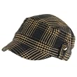 New soft plaid stripe cadet military cabbie cap hat Charcoal