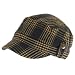 New soft plaid stripe cadet military cabbie cap hat Charcoal