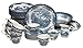 Churchill China Brook Blue 45-Piece Dinnerware Set, Service for 8