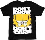  : Garfield Don't Know Don't Care Black T-shirt Tee