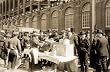 Baseball Fans at Hot Dog Vendor Stand, Ebbets Field, Brooklyn, 1920 - 16x20-inch - Fine-Art-Quality Photographic Print of an Image from the Library of Congress Collection
