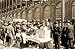 Baseball Fans at Hot Dog Vendor Stand, Ebbets Field, Brooklyn, 1920 - 16" x 20" - Fine-Art Gicl??e Photographic Print of an Image from the Library of Congress Collection