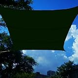 BlueDot Trading Square Shade Sail-Breathable Mesh, 12 by 12-Inch, Green