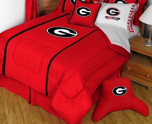 Georgia Bulldogs NCAA MVP Micro Suede Comforter and Sheet Set Combo - Twin