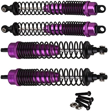 Mxfans Purple RC1:10 Aluminum AX31014 AX31013 Front &amp; Rear Shock Absorber Upgrade Parts for AXIAL YETI ROCK RACER 90026 Rock Crawler Pack of 2