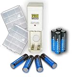 Pro Series Battery Buddy Compact Battery Charger can charge 4 AA or 4 AAA batteries w/ 8 Premium 2700 MAH rechargeable batteries & Battery Holders