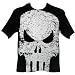 Search : Punisher Cracked Face Skull Logo Mens T-Shirt