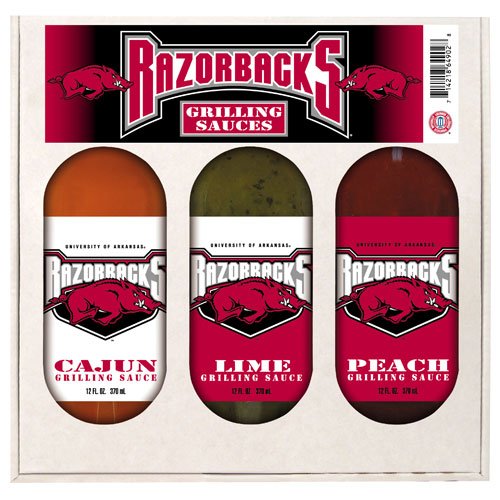 Arkansas Razorbacks NCAA Grilling Gift Set by Hot Sauce Harry