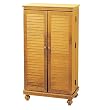 Shuttered Media Storage Cabinet - Natural