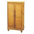 Shuttered Media Storage Cabinet- Natural
