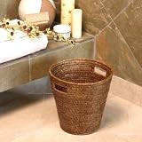 Hand Woven Bathroom Rattan Waste Basket