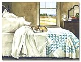 Home Alone Dog on Bed in Master Bedroom Beagle by John Rossini Art Print 24x18 Reviews