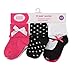 Luvable Friends Unisex Baby Newborn and Baby Socks Set, Pink Black, 12-24 Months