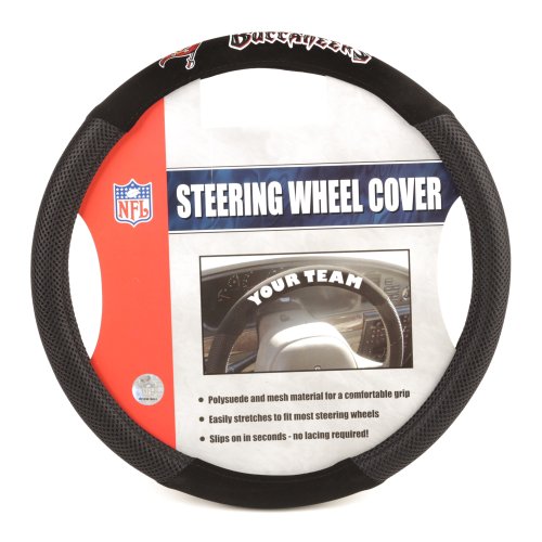 NFL Tampa Bay Buccaneers Poly-Suede Steering Wheel Cover