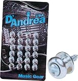 D'Andrea Chrome Guitar Strap Buttons 24 Piece