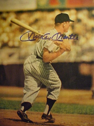 Mickey Mantle New York Yankees Autographed 11 x 14 Professionally Matted Color Photo