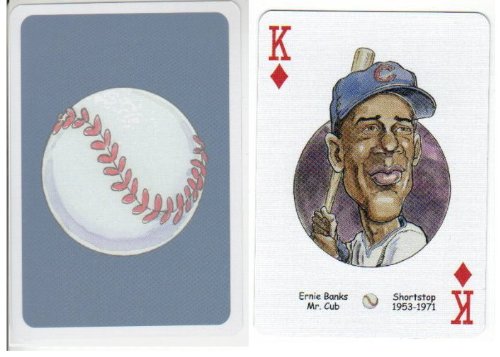 Ernie Banks Chicago Cubs Oddball Playing/Baseball Card