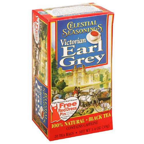 Celestial Seasonings Black Tea, Victorian Earl Grey, Tea Bags, 20-Count Boxes (Pack of 6) by Celestial Seasonings