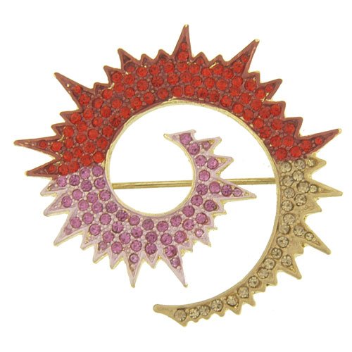 Fire Swirl Pin Brooch