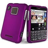 Purple Rubberized Hard Case Phone Protector Cover for Motorola Charm MB502  ....