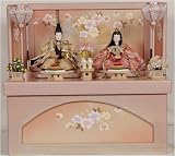 ひな人形 親王飾り 金彩桜　ピンク 収納飾り 19-5 収納タイプ 雛人形