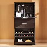 West Elm everywhere wine storage w/ drawer, chocolate