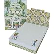 White Conservatory Garden Room Mini Notepad Magnetic Closure