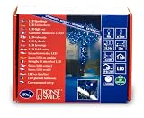 Konstsmide 3610-400 Micro LED Lichterkette (40 blauen Dioden, 24V Au&szlig;entrafo, 2.4W, schwarzes Kabel)