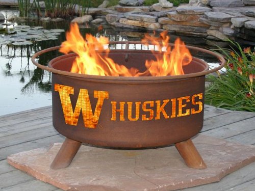 University of Washington Portable Steel Fire Pit Grill