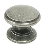 1 1/4 Dia Antique Pewter Round Knob