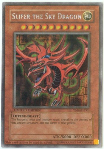 Childrens Toyshop  Toys : Yu-gi-oh GOD Card - Yma-en001 - Slifer the SKY Dragon (Secret Rare Holo) Card