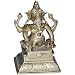 God Ganesha Brass Sculpture Playing Bina