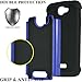 Alcatel OneTouch Fierce 2 / Pop Icon A564C, COVRWARE® 3 in 1 Bundle - Armor Defender Series Protective Case [Free HD Film & Aluminum Sensitive Cap Stylus Pen] - Blue