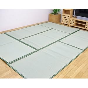 【クリックでお店のこの商品のページへ】糸引織 い草上敷 『四季の暮らし』 本間6畳(約286×382cm)： ホーム＆キッチン