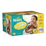 Pampers Swaddlers Size 3 Diapers Economy Plus Pack, 174 Count (Packaging May Vary)